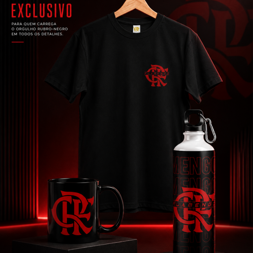 Kit Torcedor Camisa + Caneca + Squeezer "Flamengo"