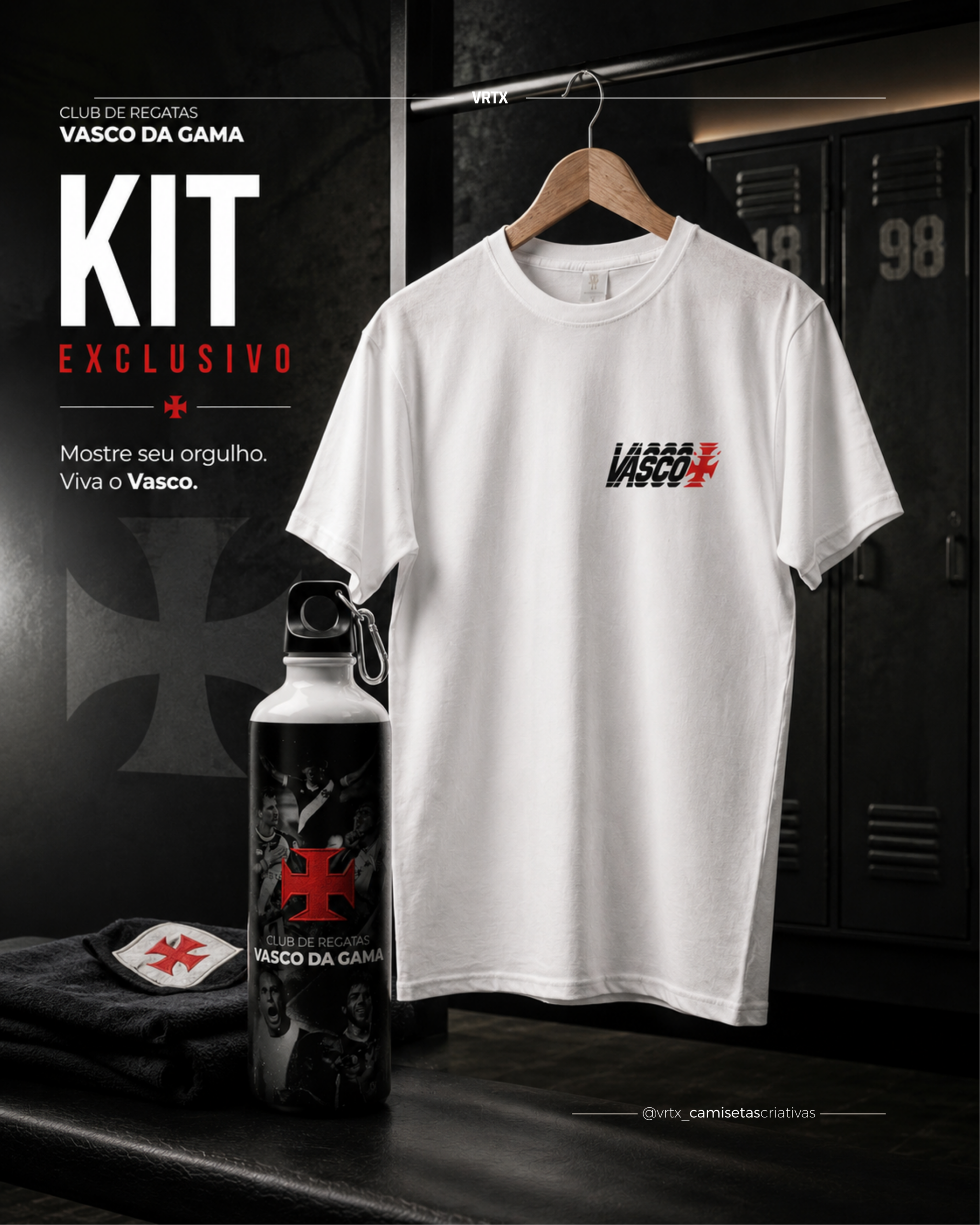 Kit Torcedor Camiseta + Squeezer "Vasco da Gama" - Imagem 2