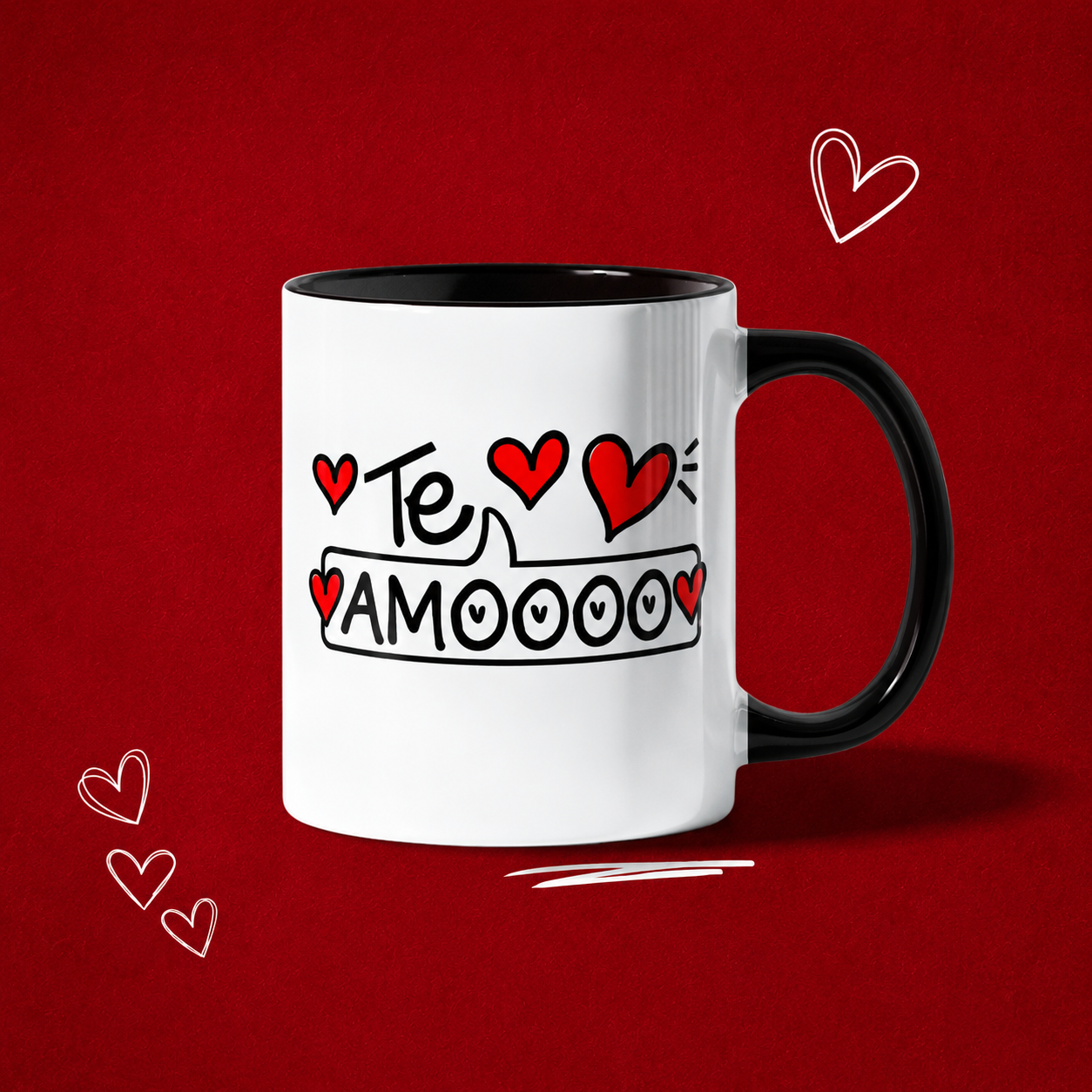 Caneca Porcelana Especial Dia dos namorados "Te Amo"