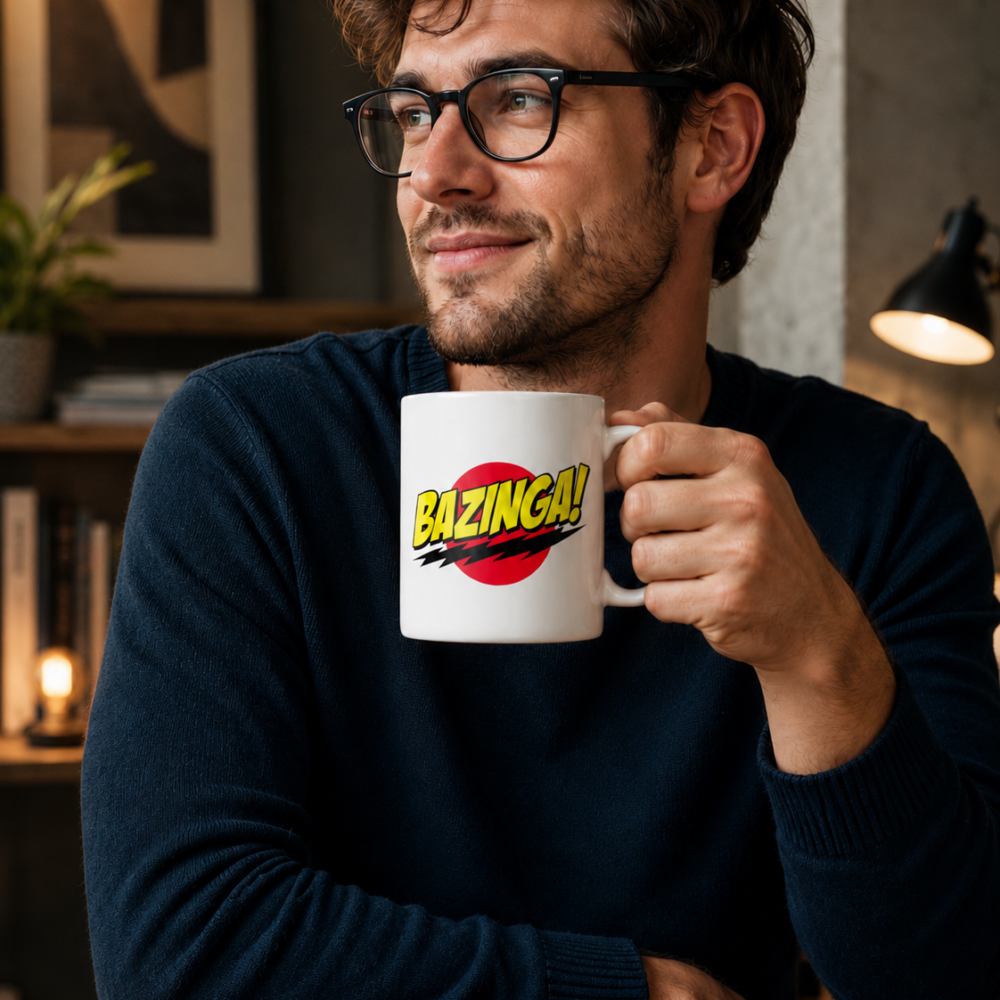 Caneca Porcelana 325ml "Bazinga"