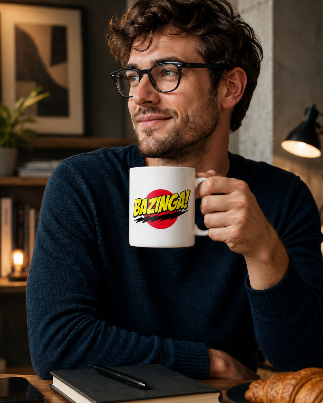 Caneca Porcelana 325ml "Bazinga"