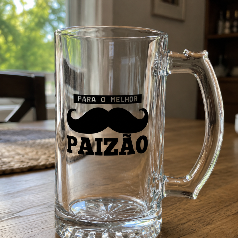 Caneca de Chopp Vidro Dia dos Pais Presente