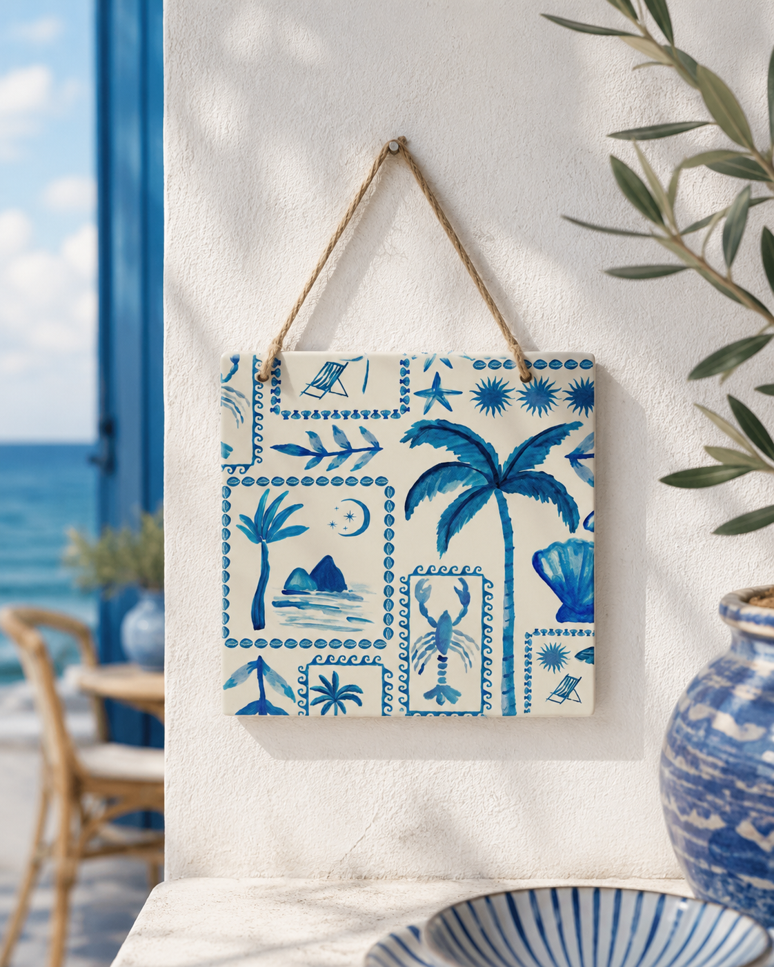 Azulejo Decorativo 15x15 Vários Modelos Com Corda de sisal - Imagem 5