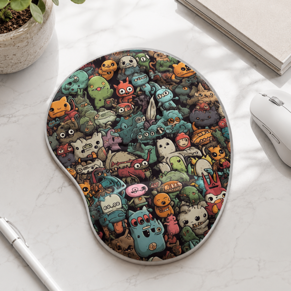 Mouse Pad Engonômico "Cartoon Monster"