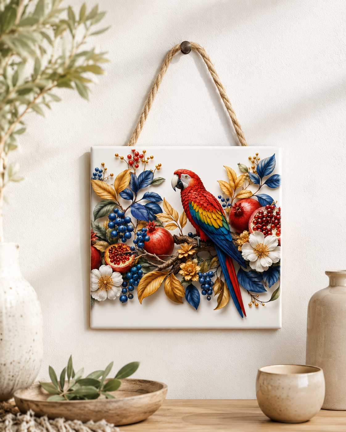 Azulejo Decorativo 15x15 Vários Modelos Com Corda de sisal - Imagem 2
