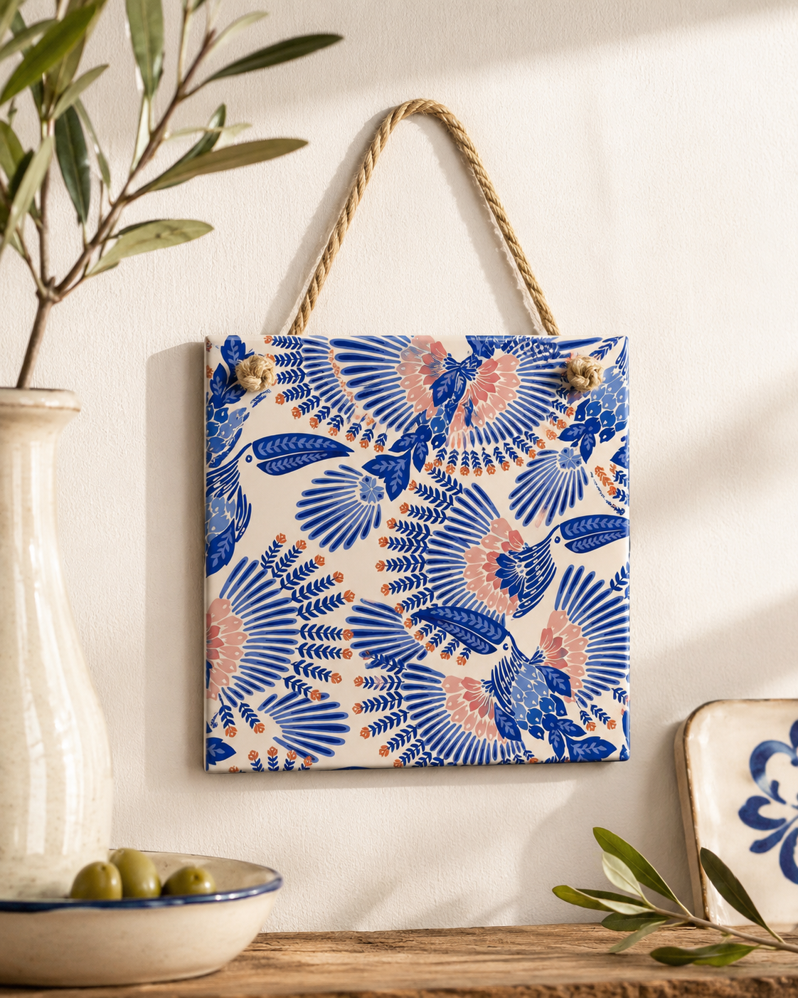 Azulejo Decorativo 15x15 Vários Modelos Com Corda de sisal