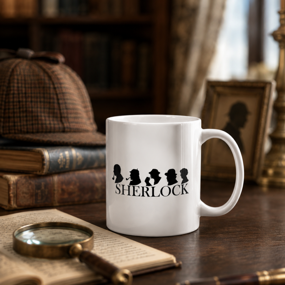 Caneca Porcelana 325ml "Sherlock"