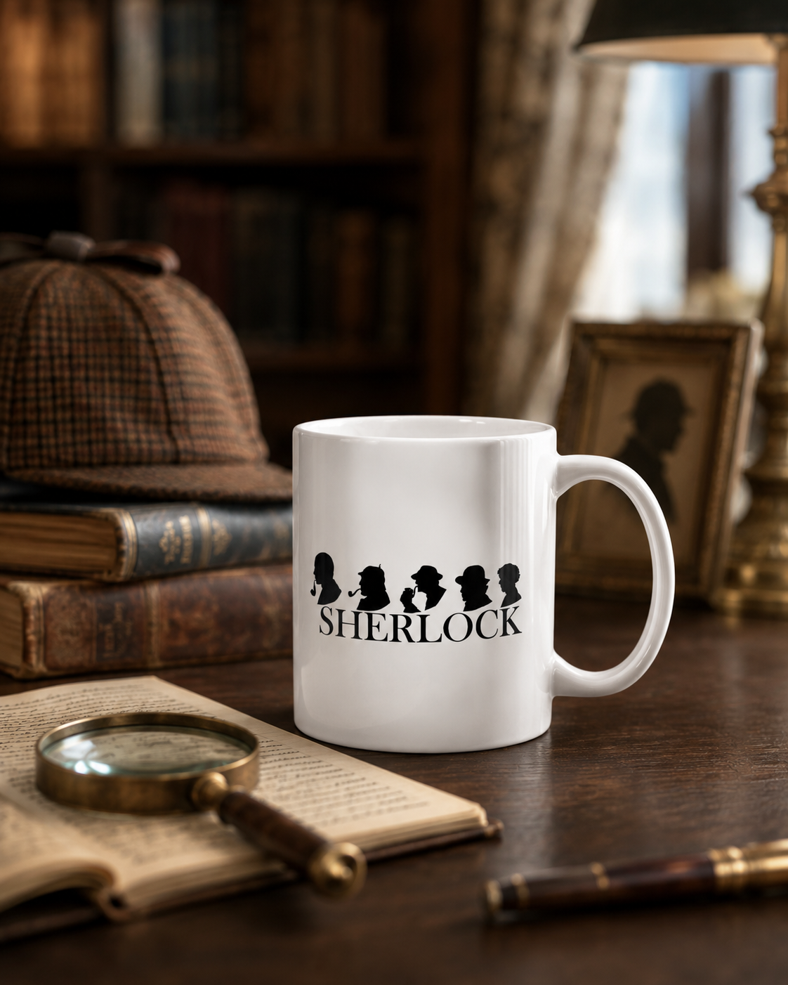 Caneca Porcelana 325ml "Sherlock"