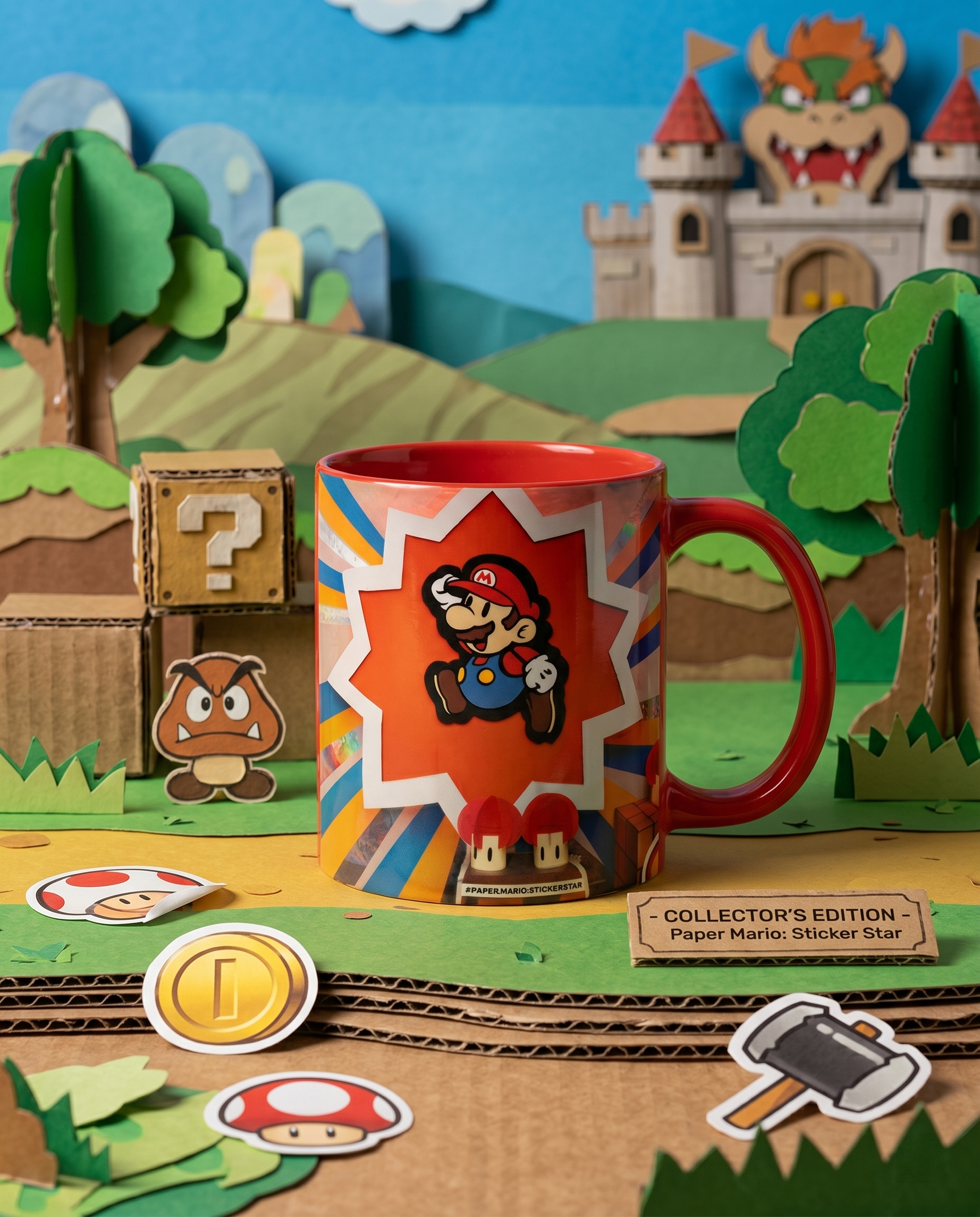 Caneca Porcelana Paper Mario Sticker Star Collector's Edition 325ml