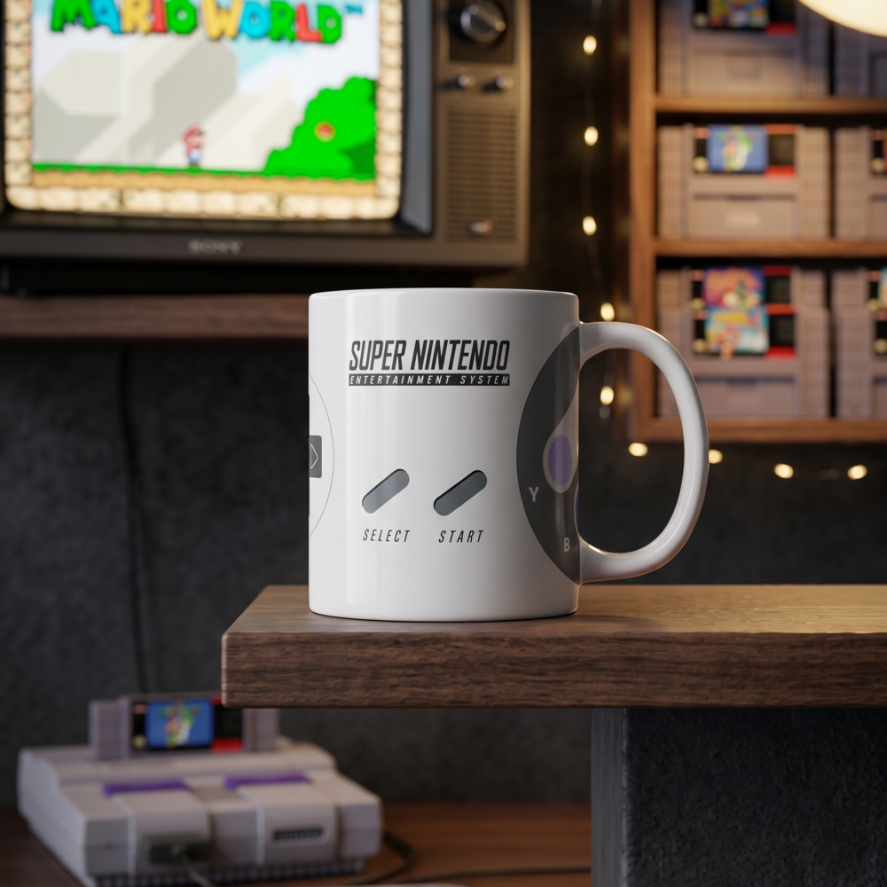 Caneca Porcelana 325ml "Joystick Nintendo"