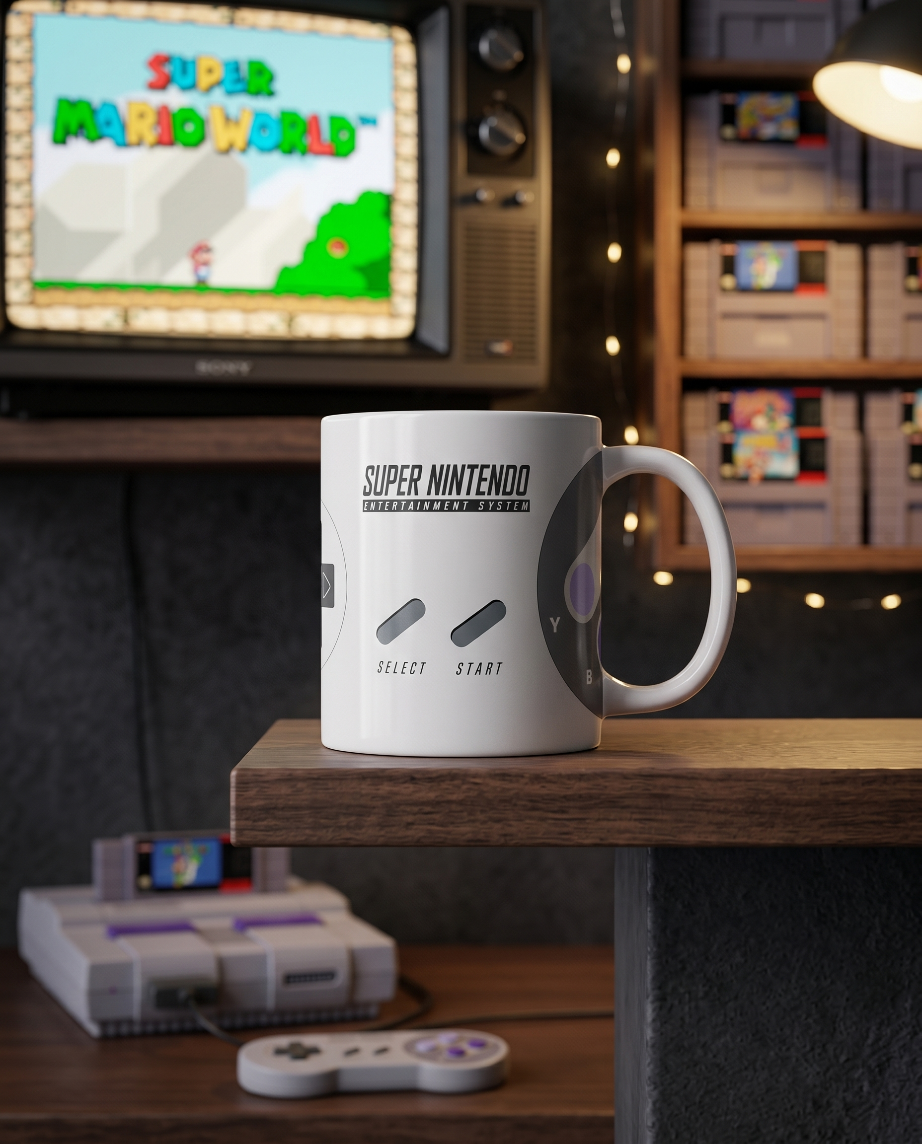 Caneca Porcelana 325ml "Joystick Nintendo"