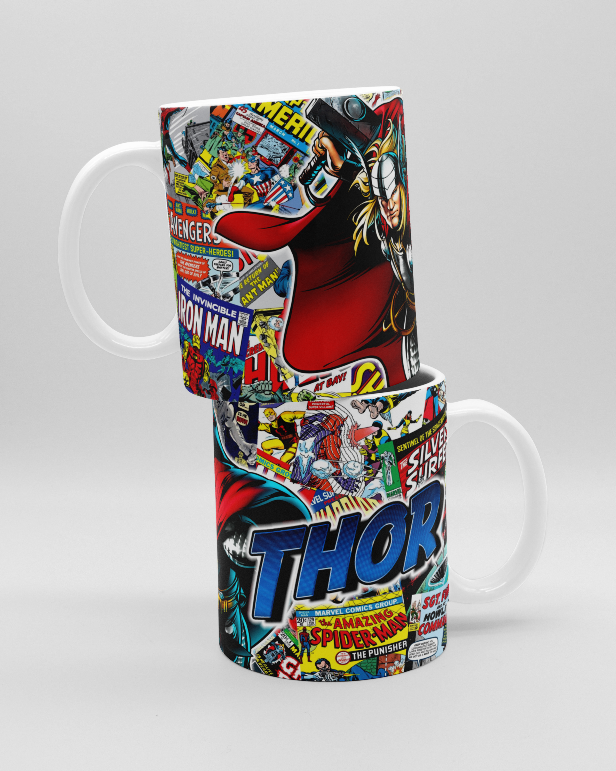 Caneca Porcelana Thor Quadrinhos Marvel Vingadores Deus Do Trovão 325ml