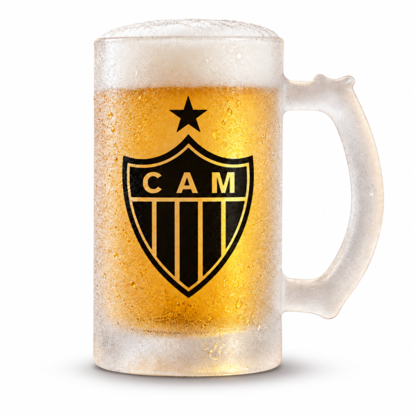 Caneca de Chopp Vidro Jateado Atlético Mineiro Galo