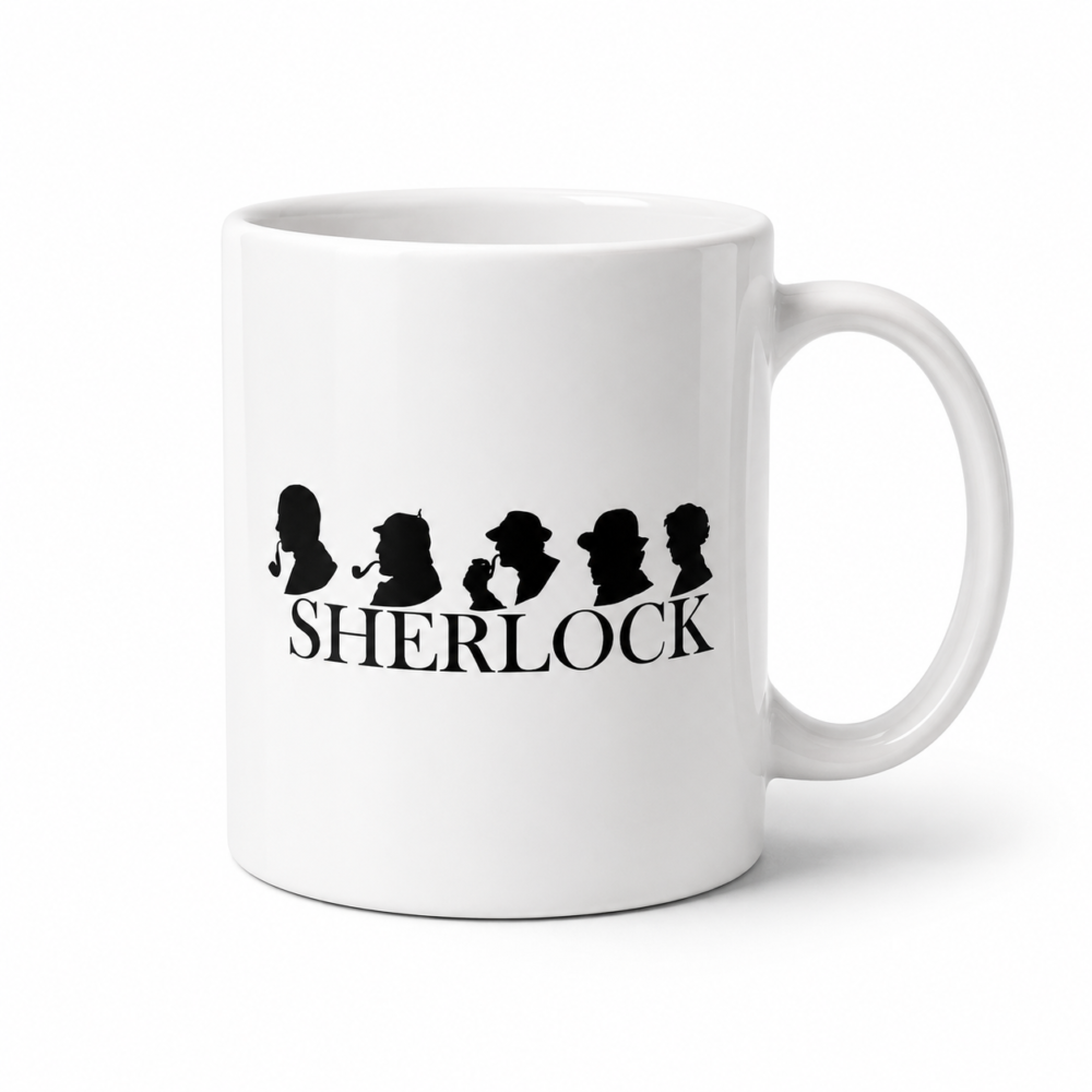 Caneca Sherlock Holmes Silhuetas 325ml