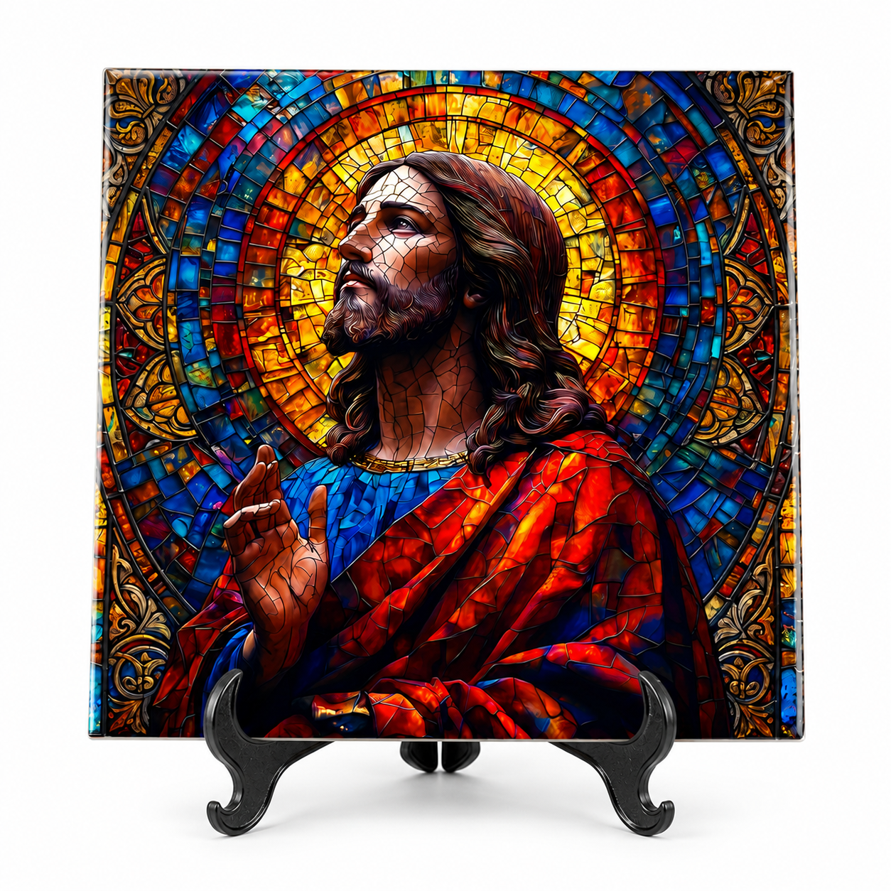 Azulejo Decorativo Jesus em Vitral