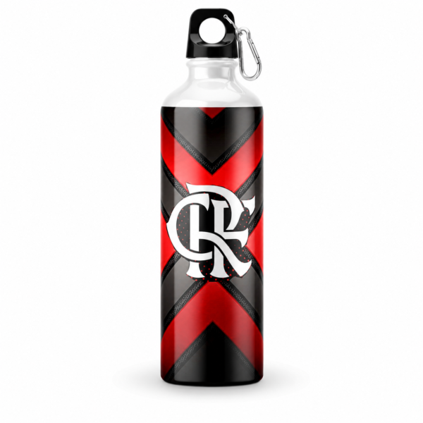Garrafa Squeeze Alumínio Flamengo Escudo Geométrico