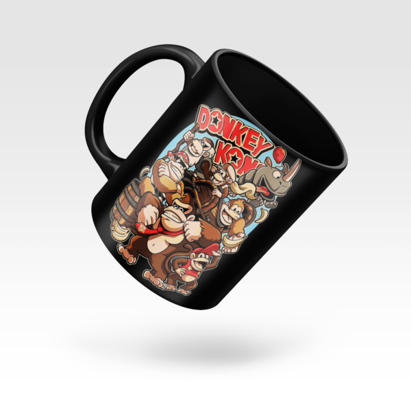 Caneca Preta Donkey Kong Personagens 325 ml
