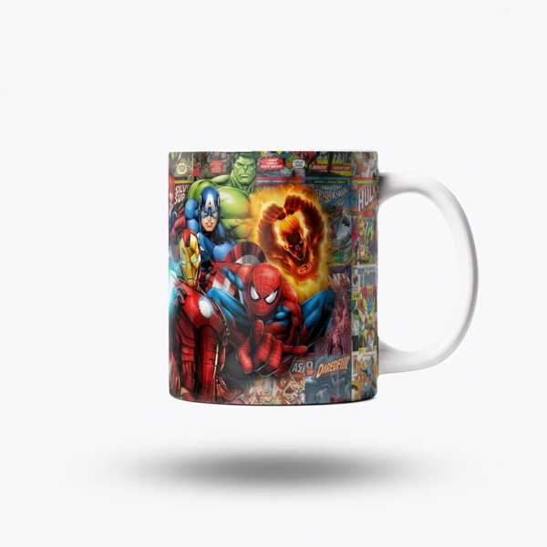Caneca Marvel Homem-Aranha e Heróis em Quadrinhos 325 ml