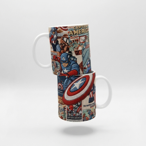 Caneca Capitão América Quadrinhos Vintage 325 ml