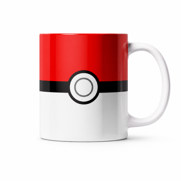 Caneca Pokémon Pokébola Vermelha e Branca 325 ml