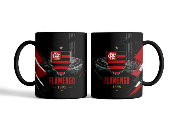 Caneca Flamengo Estádio Maracanã e Escudo Regatas 1895