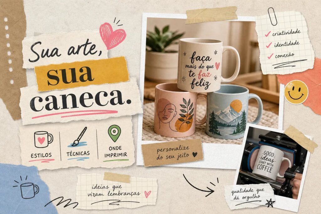 Caneca com estampa: estilos, técnicas e onde imprimir