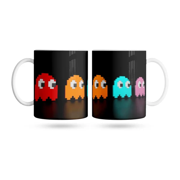 Caneca Pac-Man Fantasmas Pixel Art 325 ml