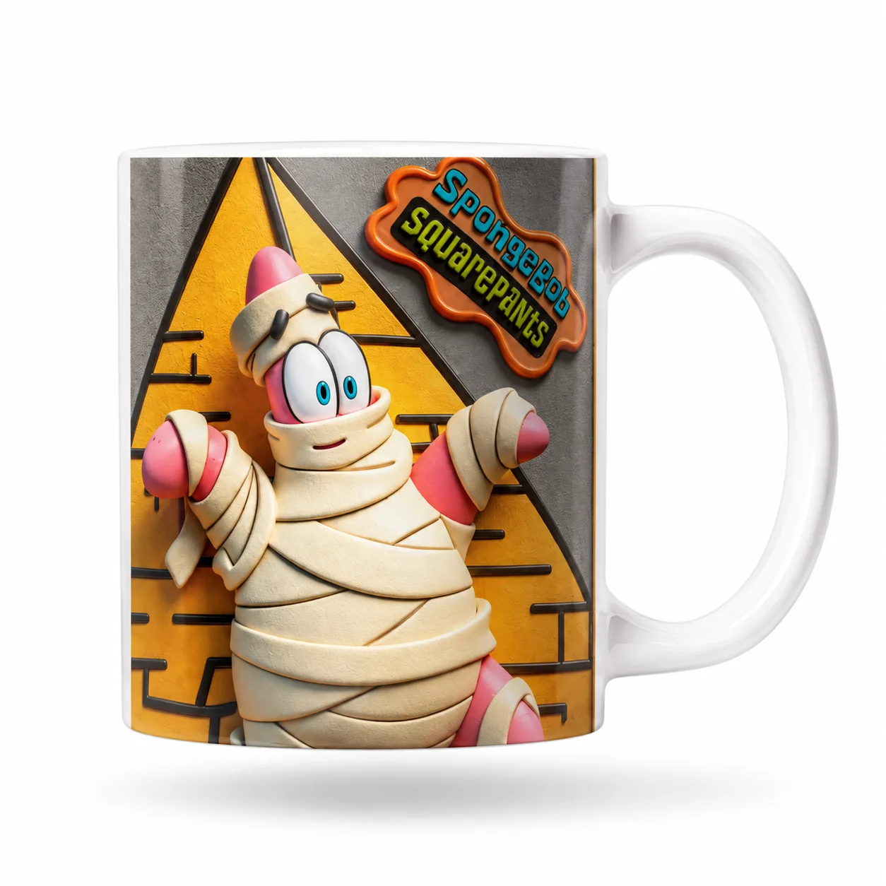 Caneca Patrick Star Múmia Bob Esponja 325 ml