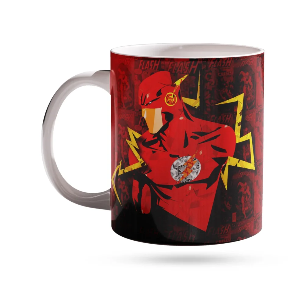 Caneca The Flash Arte Gráfica Vermelha 325 ml