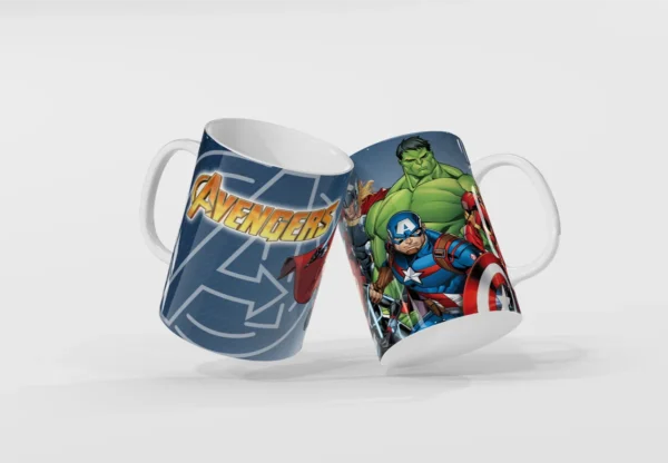 Caneca Vingadores Hulk e Heróis Marvel