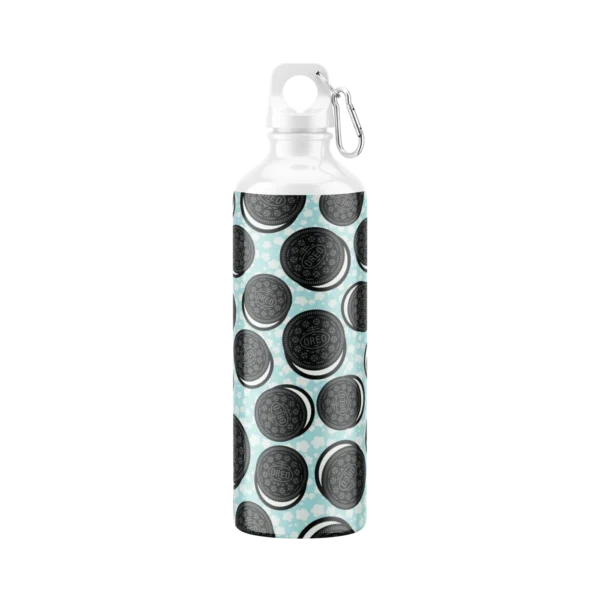 Garrafa Squeeze Biscoitos de Chocolate Fundo Azul 600 ml
