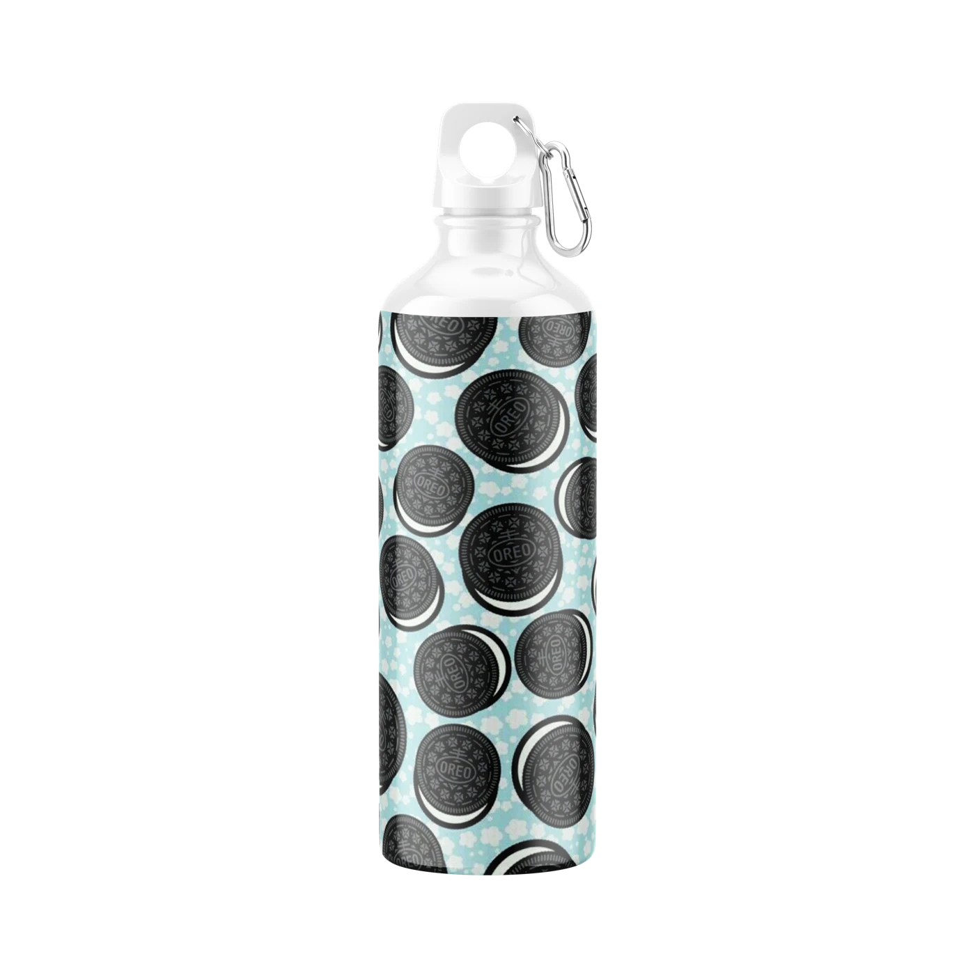 Garrafa Squeeze Biscoitos de Chocolate Fundo Azul 600 ml