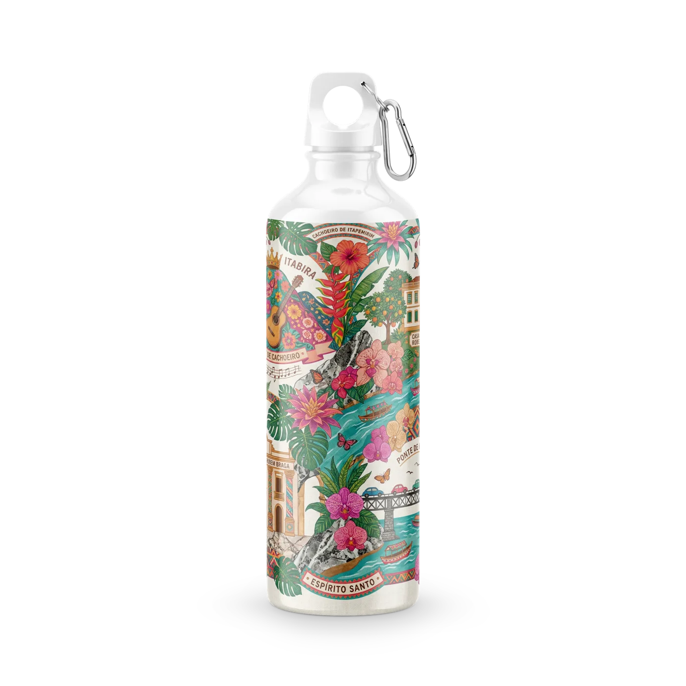 Garrafa Squeeze Cachoeiro de Itapemirim Arte Capixaba 600 ml