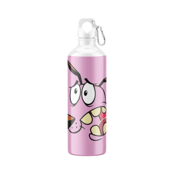 Garrafa Squeeze Coragem o Cão Covarde Rosa 600 ml