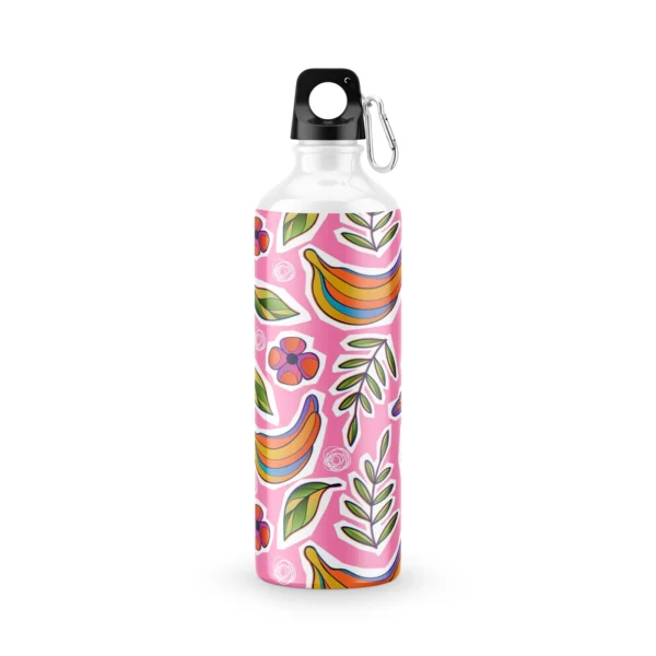 Garrafa Squeeze Floral Rosa Arco-Íris 600 ml