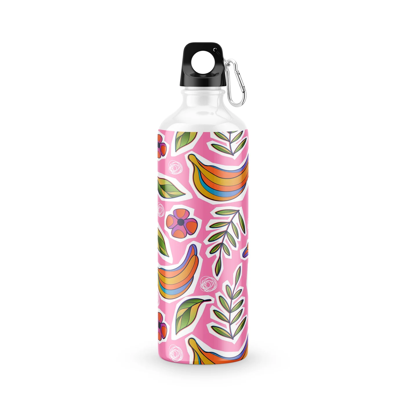 Garrafa Squeeze Floral Rosa Arco-Íris 600 ml