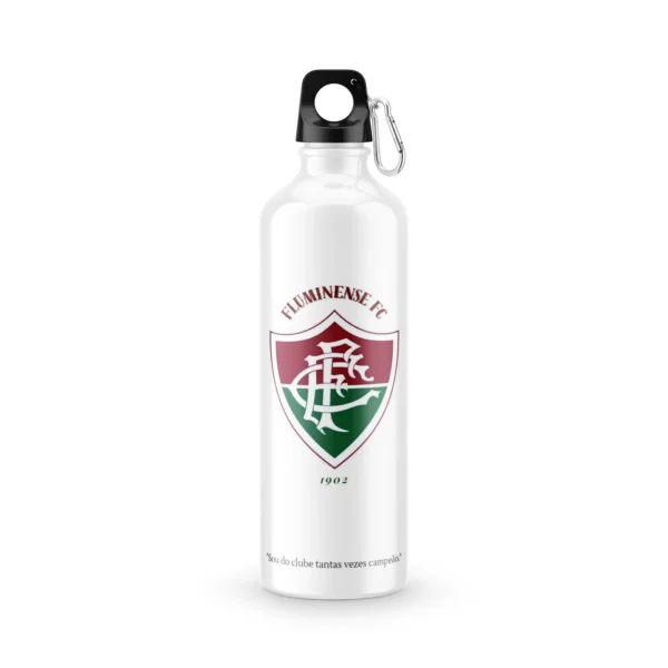 Garrafa Squeeze Fluminense FC Escudo Clássico Branco 600 ml