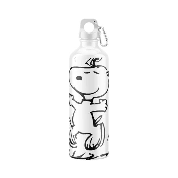 Garrafa Squeeze Snoopy Minimalista Preto e Branco 600 ml