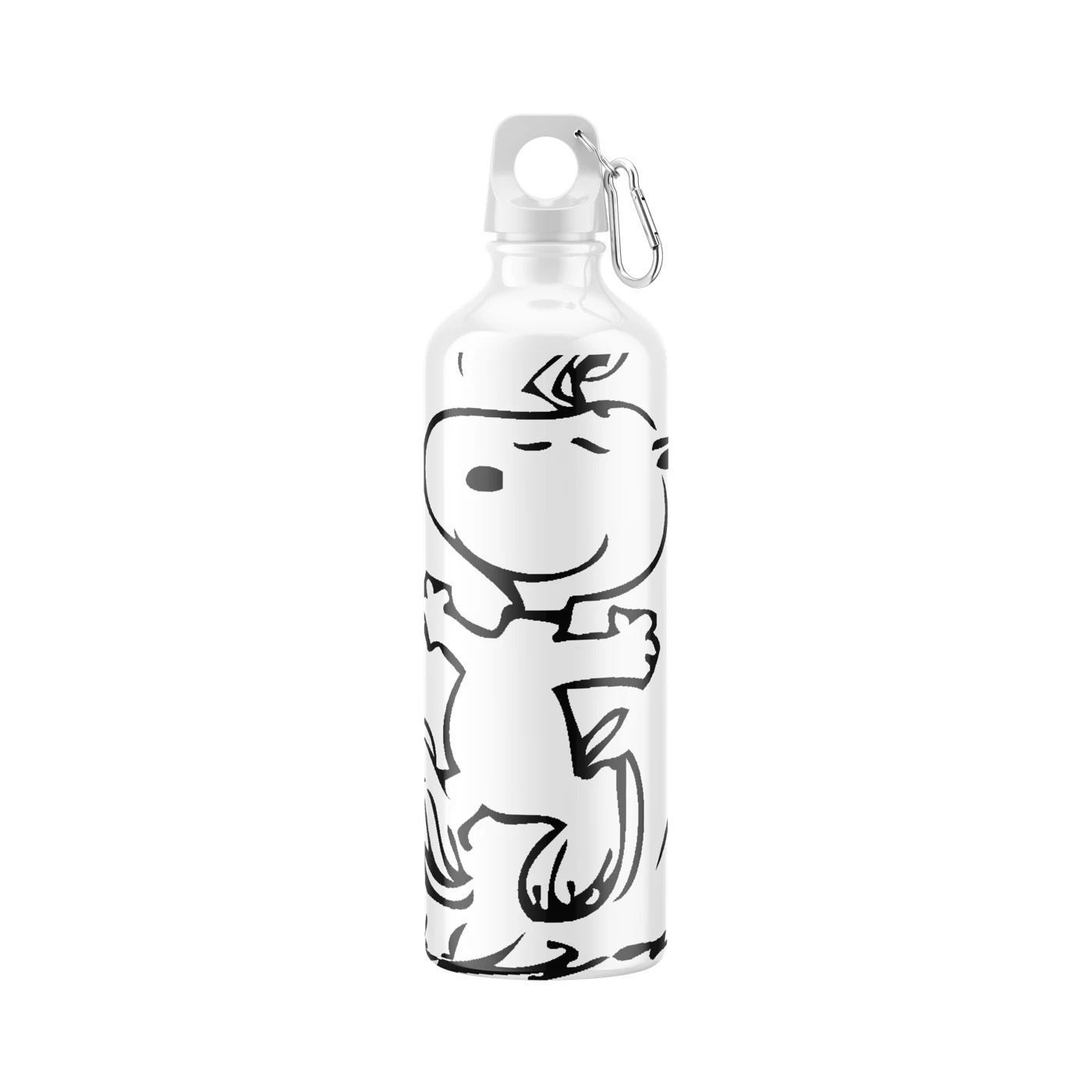 Garrafa Squeeze Snoopy Minimalista Preto e Branco 600 ml