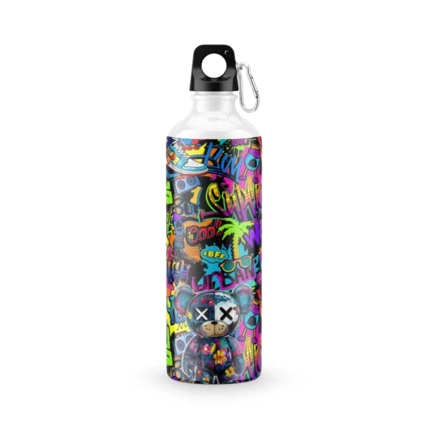 Garrafa Squeeze Ursinho Grafite Urbano Colorido 600 ml
