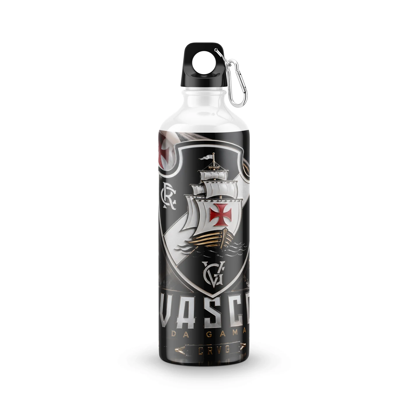 Garrafa Squeeze Vasco da Gama Caravela e Escudo 600 ml