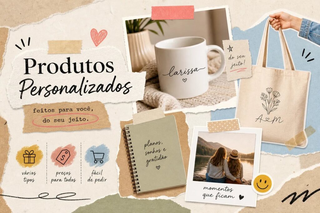 Guia de produtos personalizados: tipos, preços e como pedir