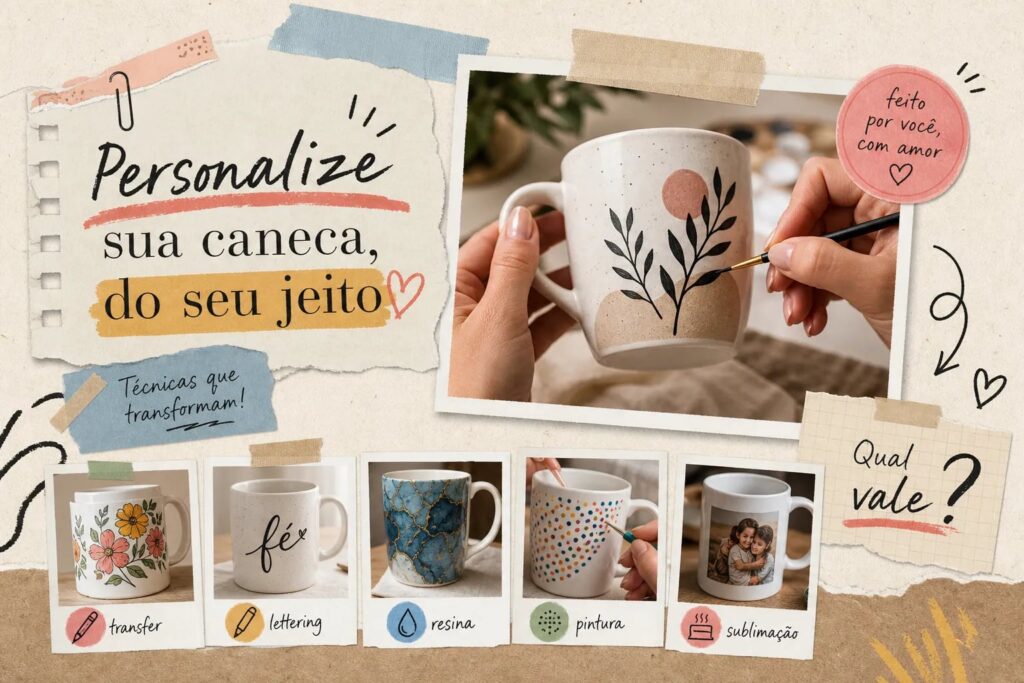 Técnicas para personalizar caneca artesanal: qual vale?